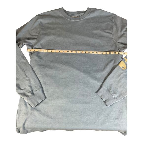 Carhartt L Tall Loose Fit Long Sleeve Shirt Light Blue Cotton Blend NWT - Picture 4 of 9